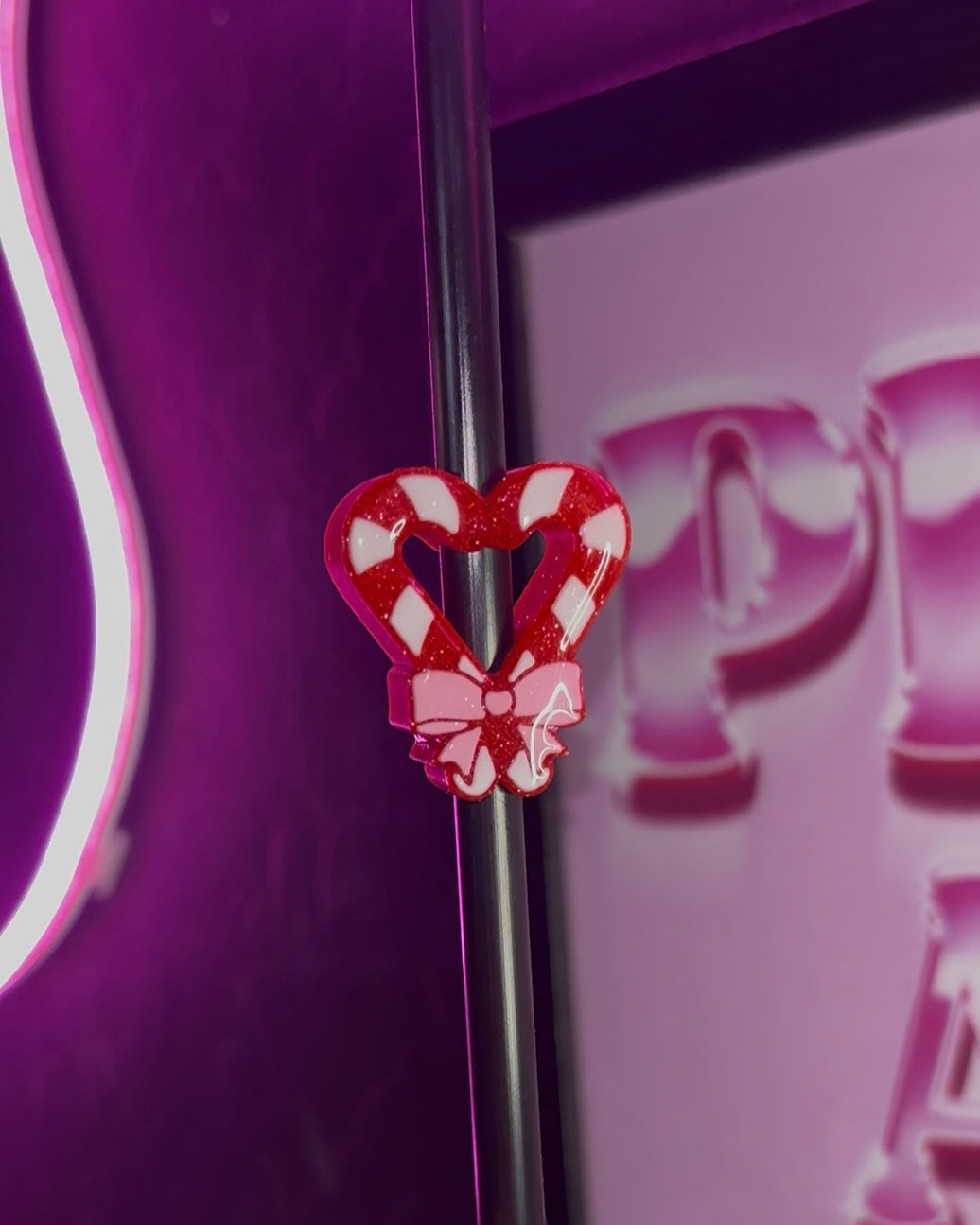 CandyCane Straw Topper