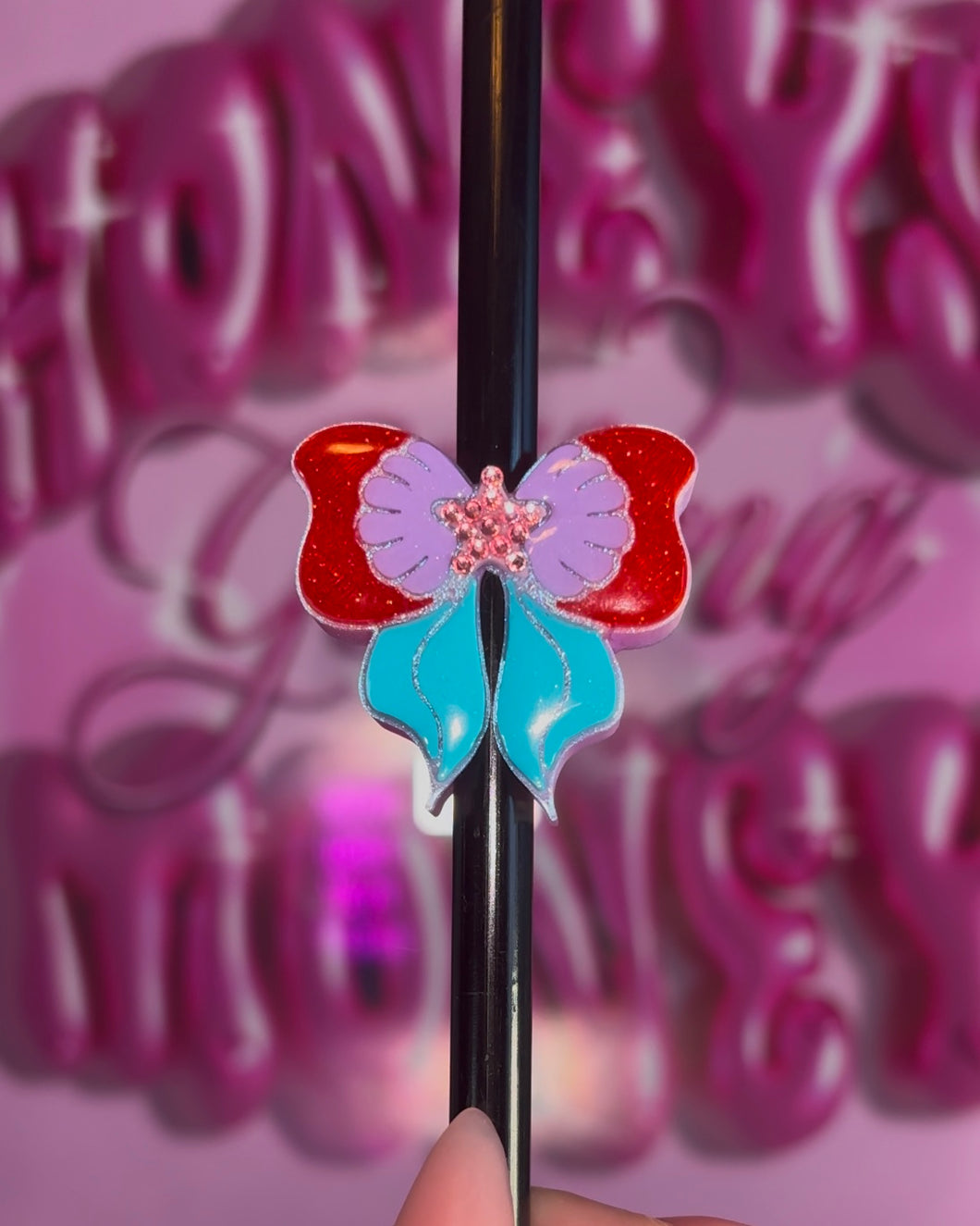 Ariel Bow Straw Topper