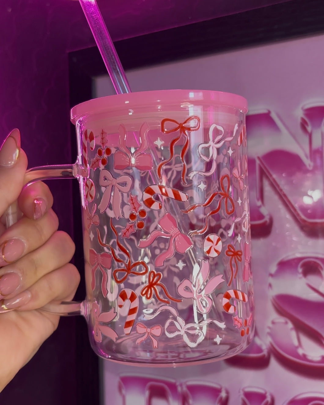Pinkmas Glass Mug