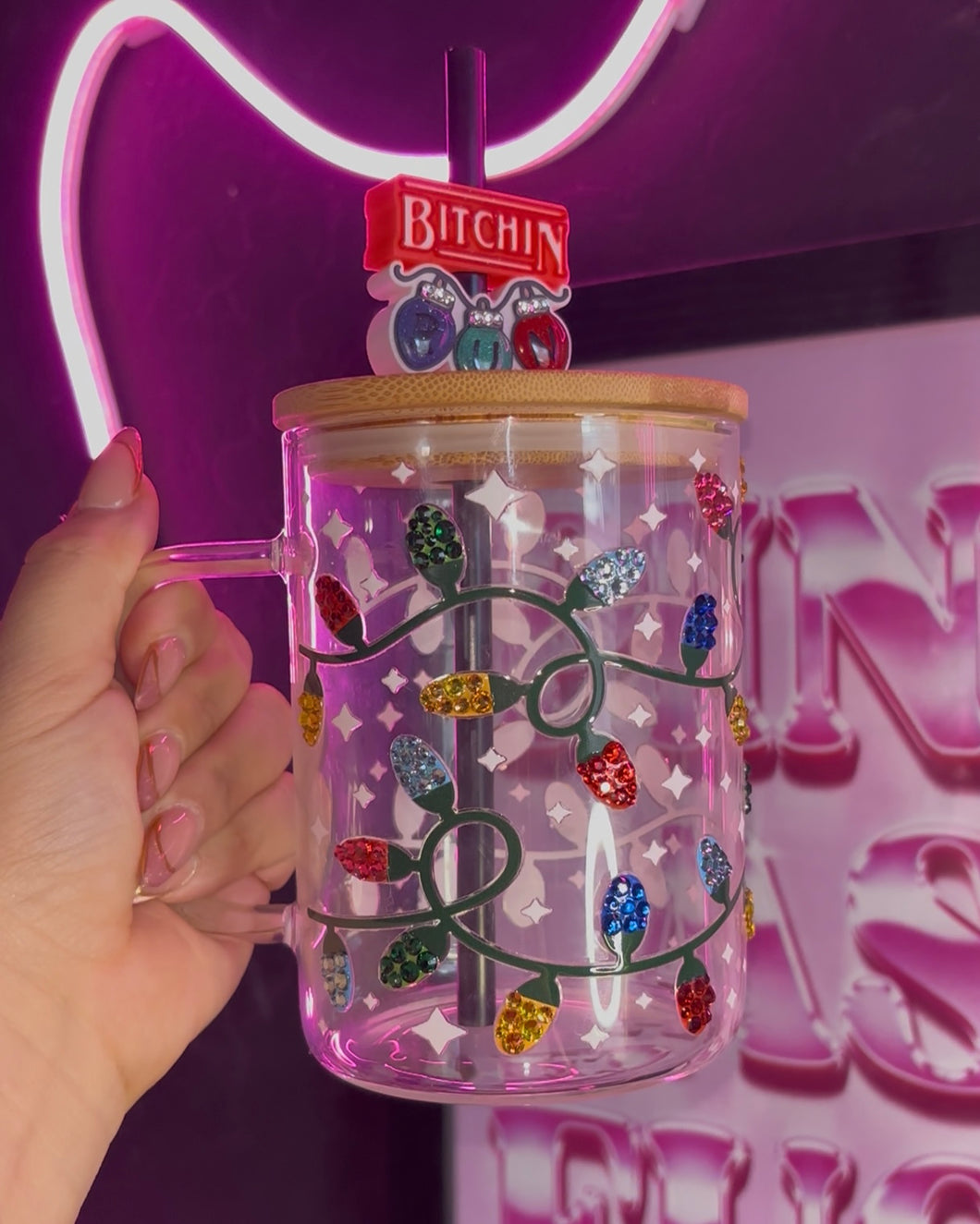 Bling Lights Glass Mug