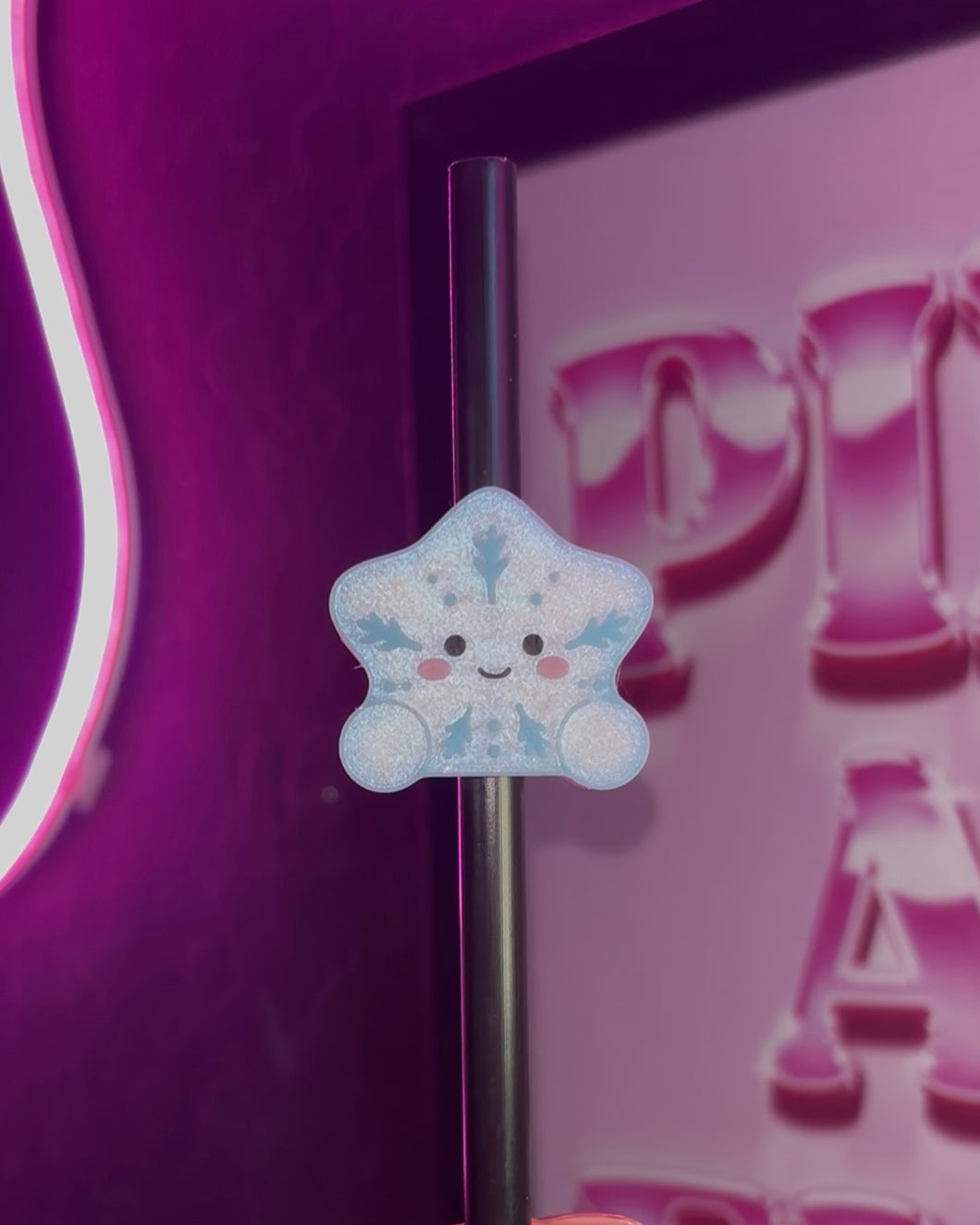 Snowflake Straw Topper