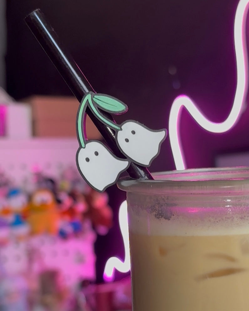 Ghostie Cherries Straw Topper
