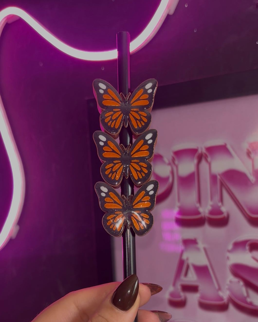 Butterfly Straw Topper